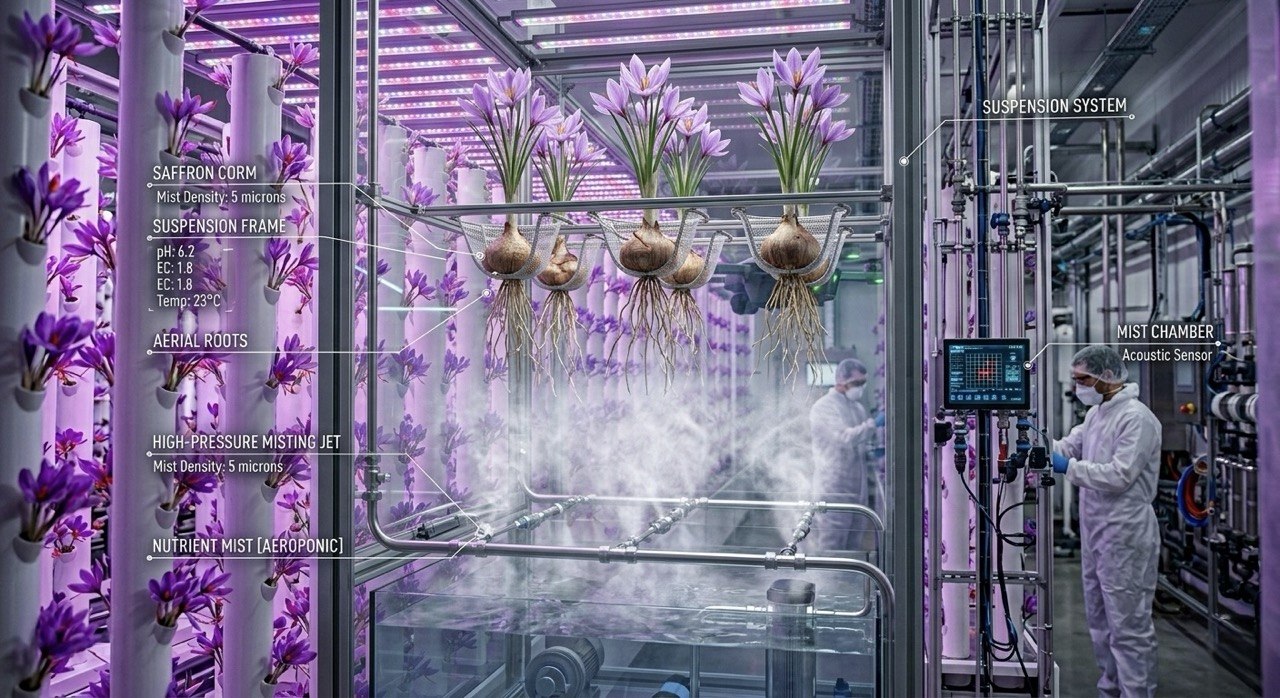Hydroponic Saffron Cultivation: How Precision Agriculture IsRedefining the World's Most Valuable Spice